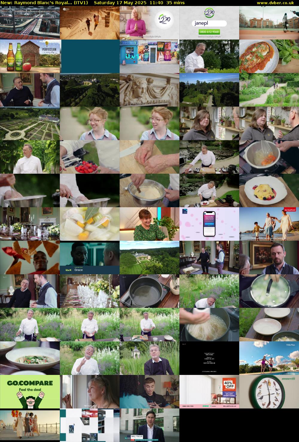 Raymond Blanc's Royal... (ITV1) Saturday 17 May 2025 11:40 - 12:15