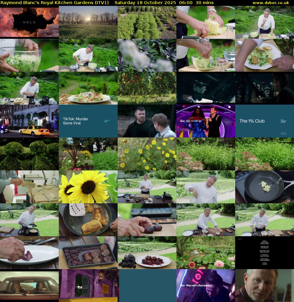 Raymond Blanc's Royal Kitchen Gardens (ITV1) Saturday 18 October 2025 06:00 - 06:30