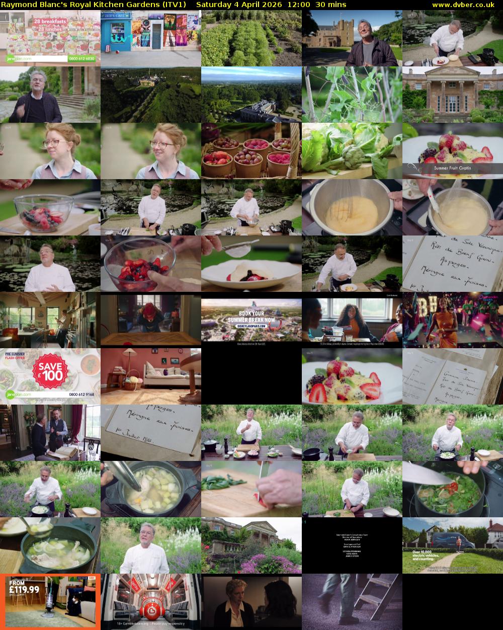 Raymond Blanc's Royal Kitchen Gardens (ITV1) Saturday 4 April 2026 12:00 - 12:30