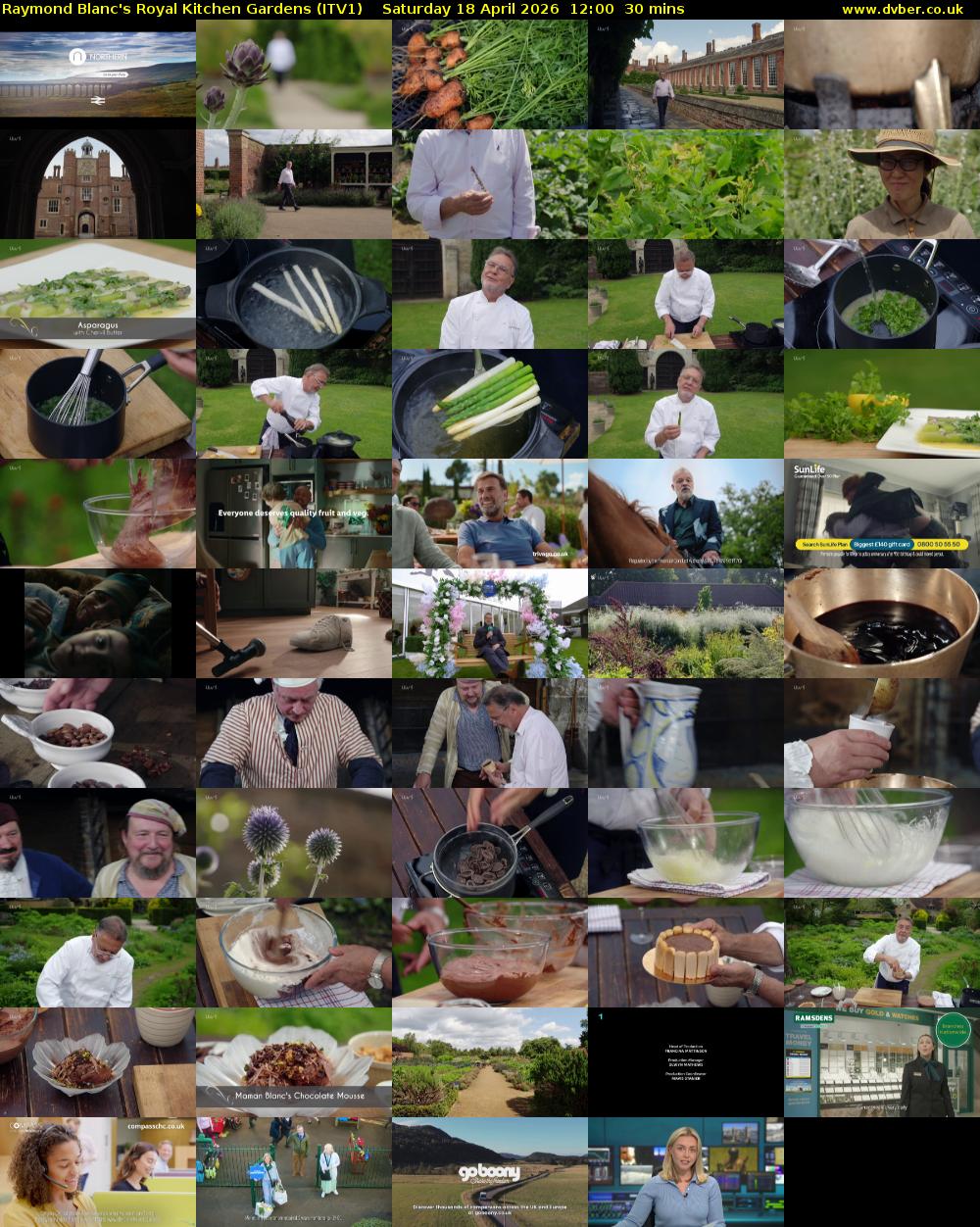 Raymond Blanc's Royal Kitchen Gardens (ITV1) Saturday 18 April 2026 12:00 - 12:30