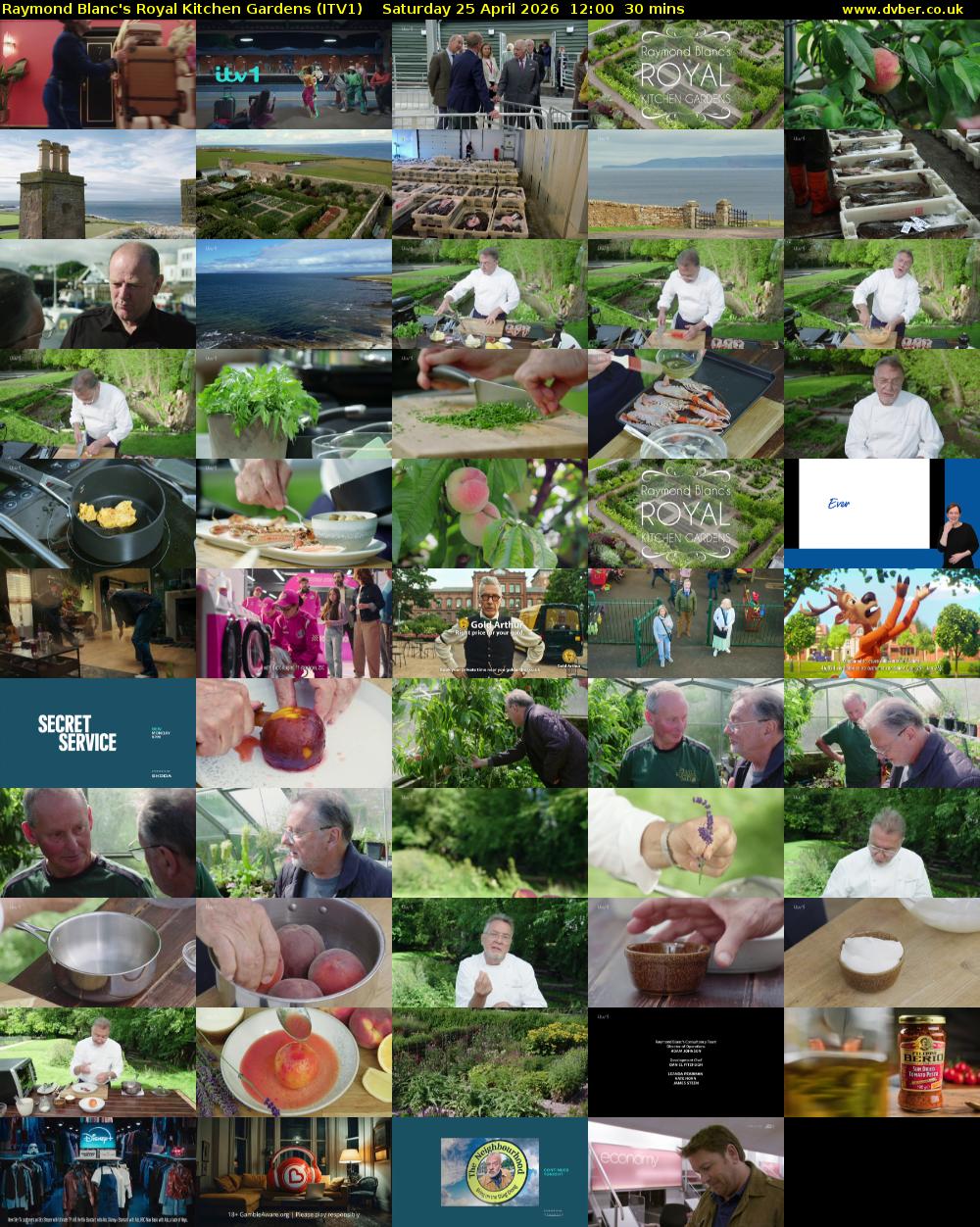 Raymond Blanc's Royal Kitchen Gardens (ITV1) Saturday 25 April 2026 12:00 - 12:30