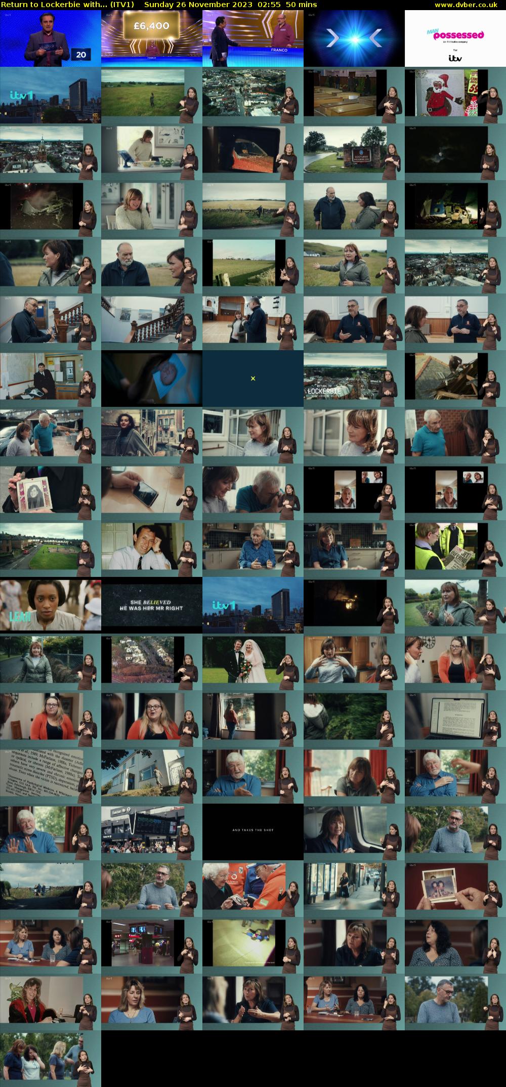 Return to Lockerbie with... (ITV1) Sunday 26 November 2023 02:55 - 03:45