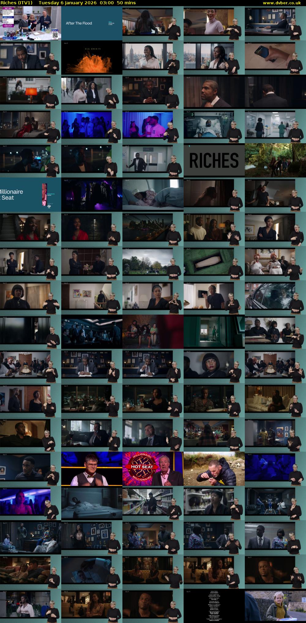 Riches (ITV1) Tuesday 6 January 2026 03:00 - 03:50