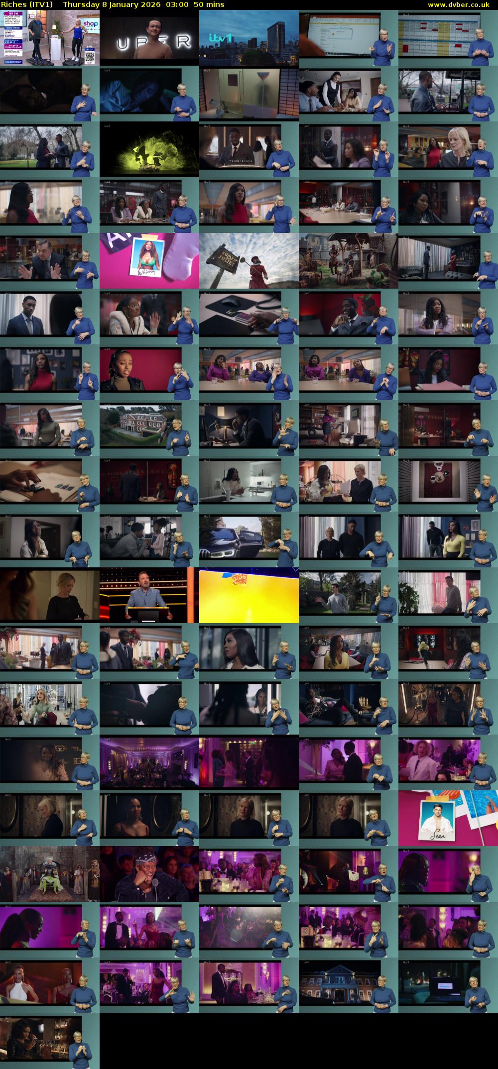 Riches (ITV1) Thursday 8 January 2026 03:00 - 03:50