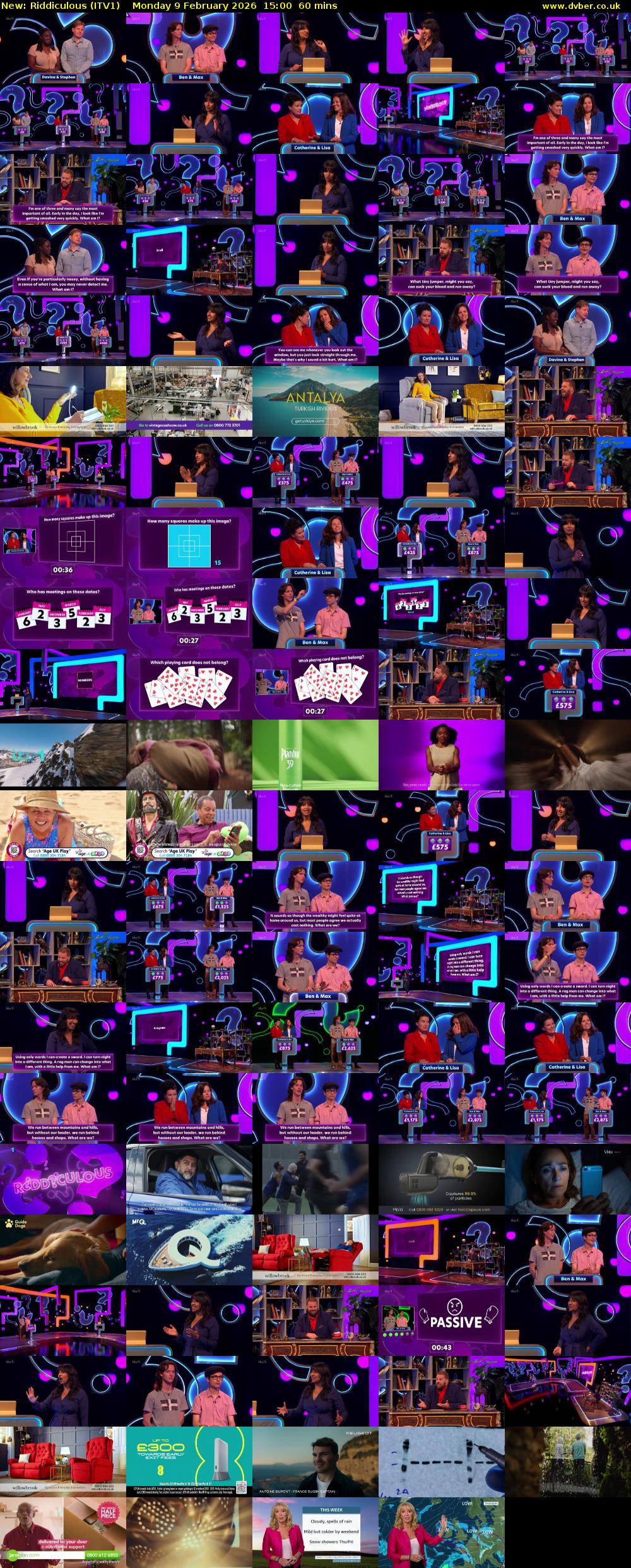 Riddiculous (ITV1) Monday 9 February 2026 15:00 - 16:00