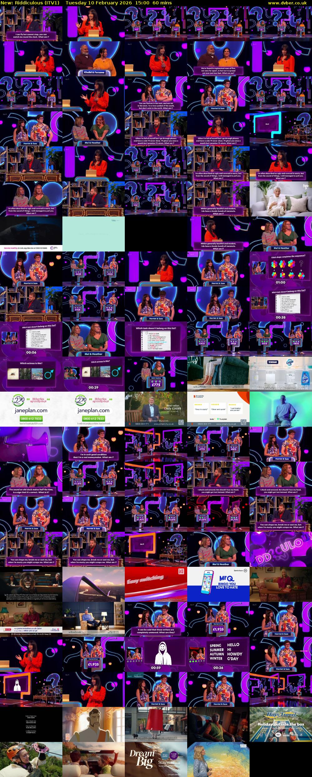 Riddiculous (ITV1) Tuesday 10 February 2026 15:00 - 16:00