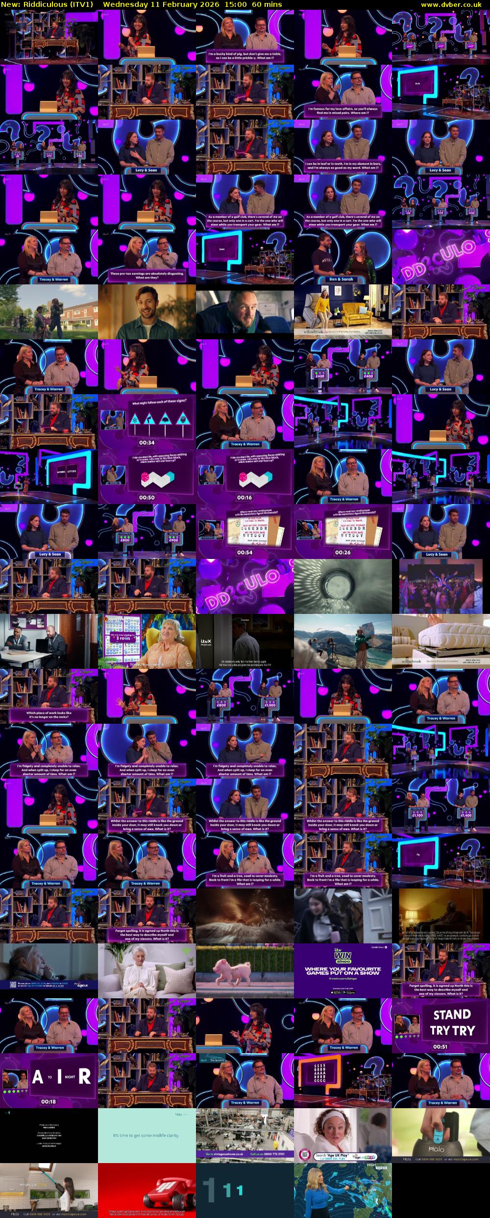 Riddiculous (ITV1) Wednesday 11 February 2026 15:00 - 16:00