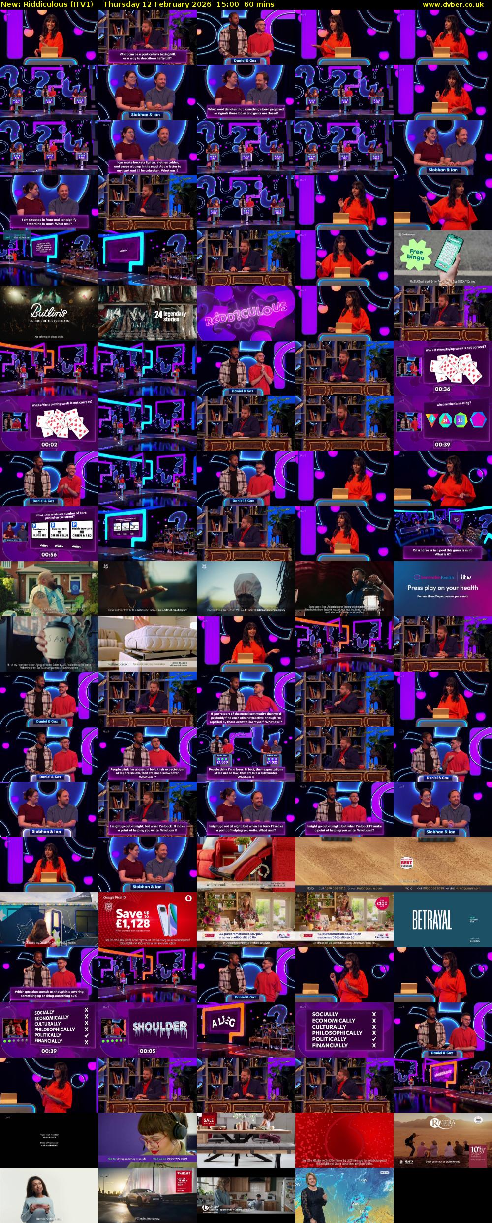 Riddiculous (ITV1) Thursday 12 February 2026 15:00 - 16:00