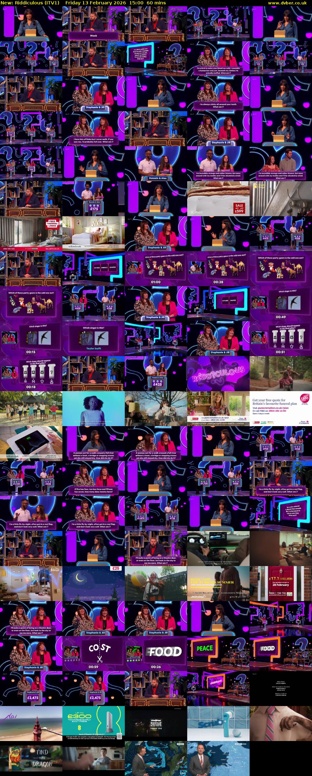 Riddiculous (ITV1) Friday 13 February 2026 15:00 - 16:00