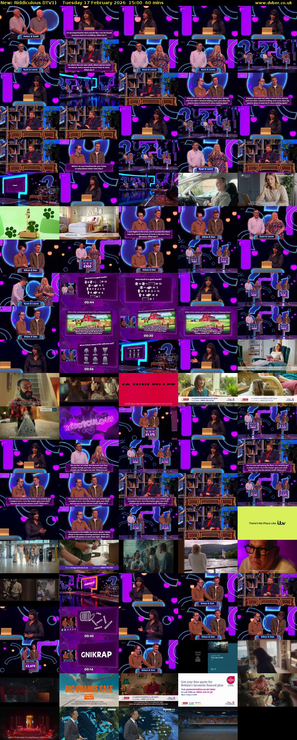 Riddiculous (ITV1) Tuesday 17 February 2026 15:00 - 16:00