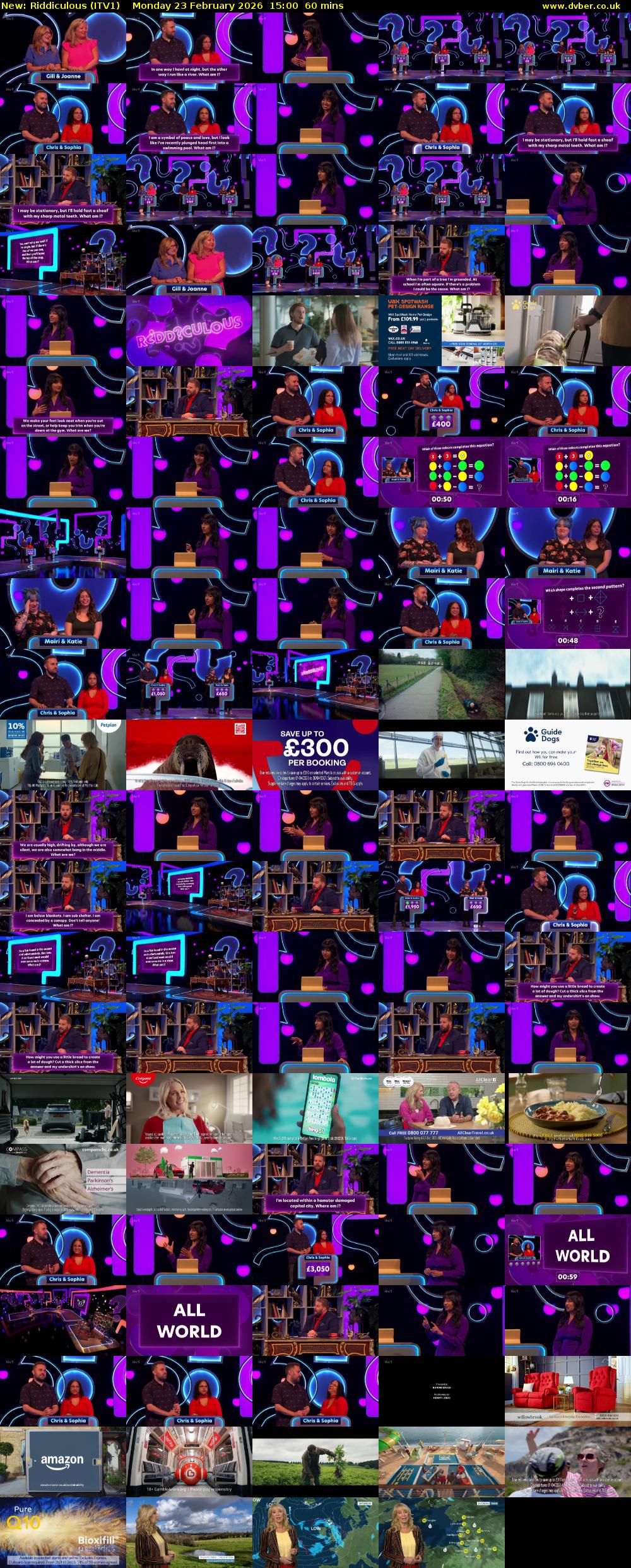 Riddiculous (ITV1) Monday 23 February 2026 15:00 - 16:00
