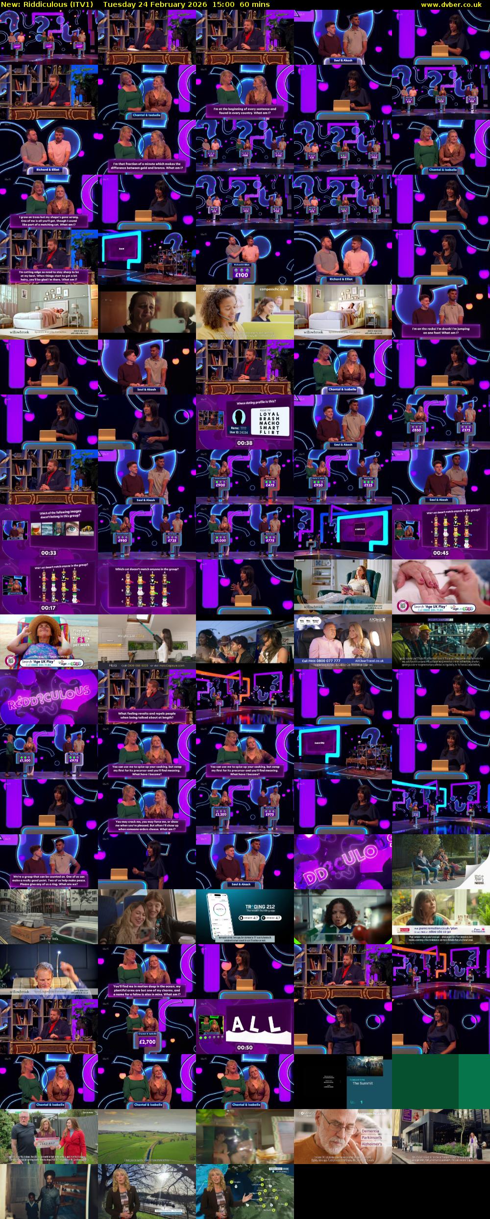 Riddiculous (ITV1) Tuesday 24 February 2026 15:00 - 16:00