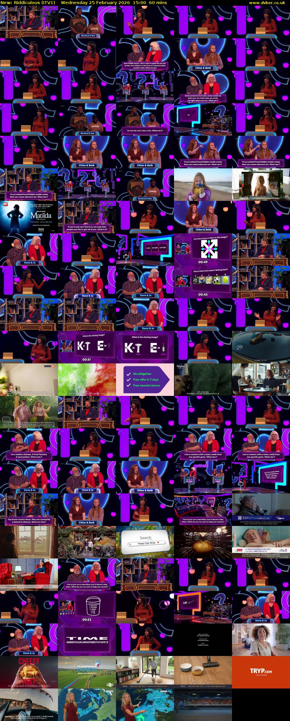 Riddiculous (ITV1) Wednesday 25 February 2026 15:00 - 16:00