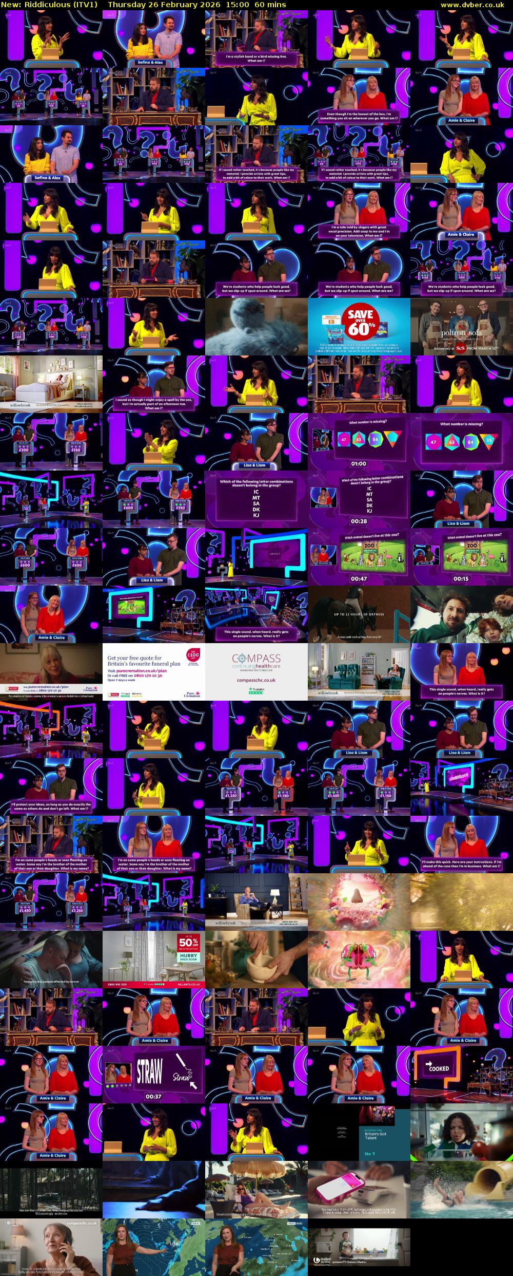 Riddiculous (ITV1) Thursday 26 February 2026 15:00 - 16:00