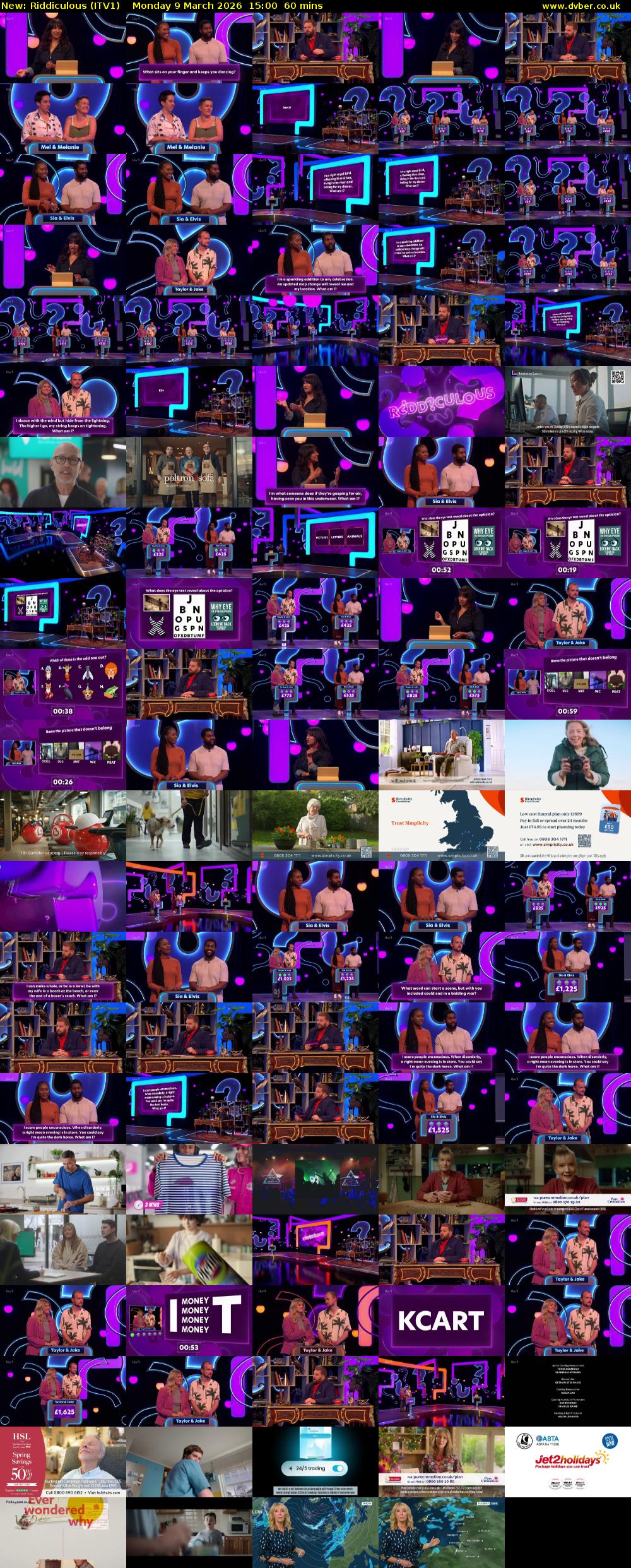 Riddiculous (ITV1) Monday 9 March 2026 15:00 - 16:00