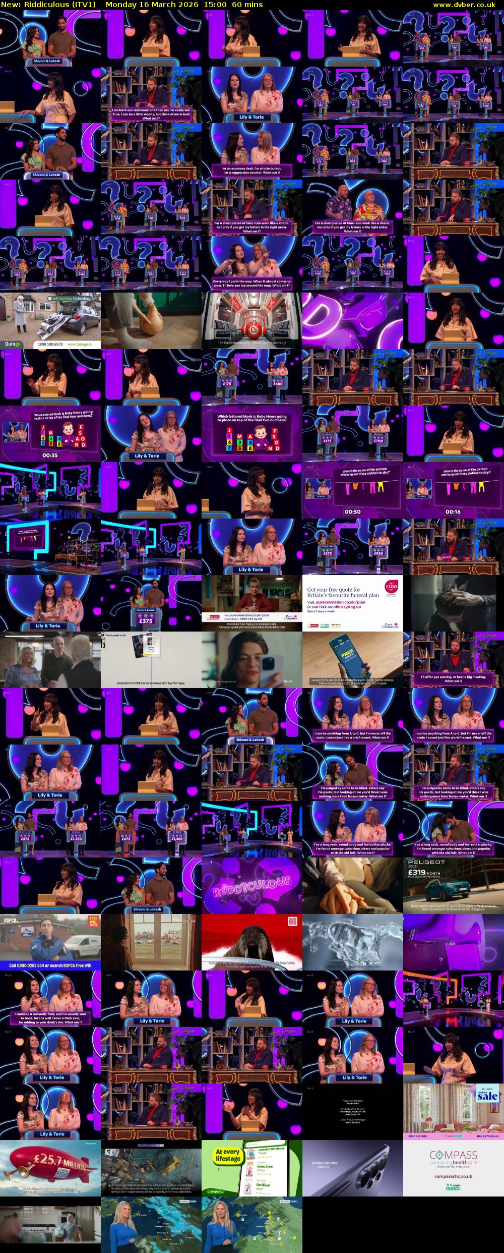 Riddiculous (ITV1) Monday 16 March 2026 15:00 - 16:00