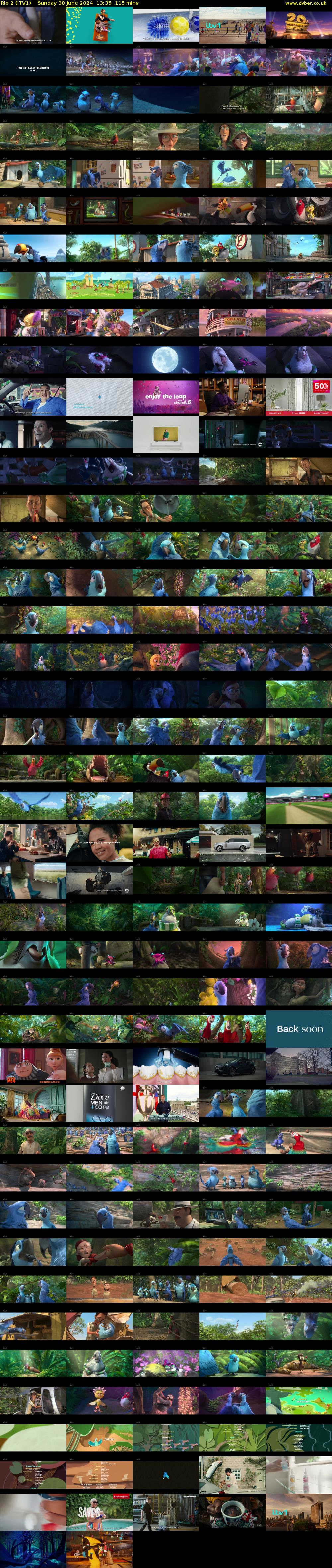 Rio 2 (ITV1) Sunday 30 June 2024 13:35 - 15:30