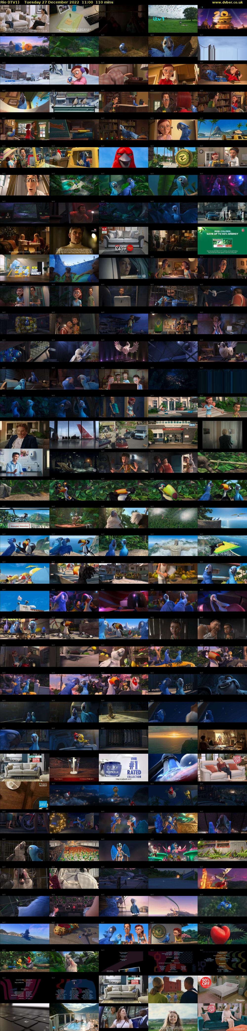 Rio (ITV1) Tuesday 27 December 2022 11:00 - 12:50