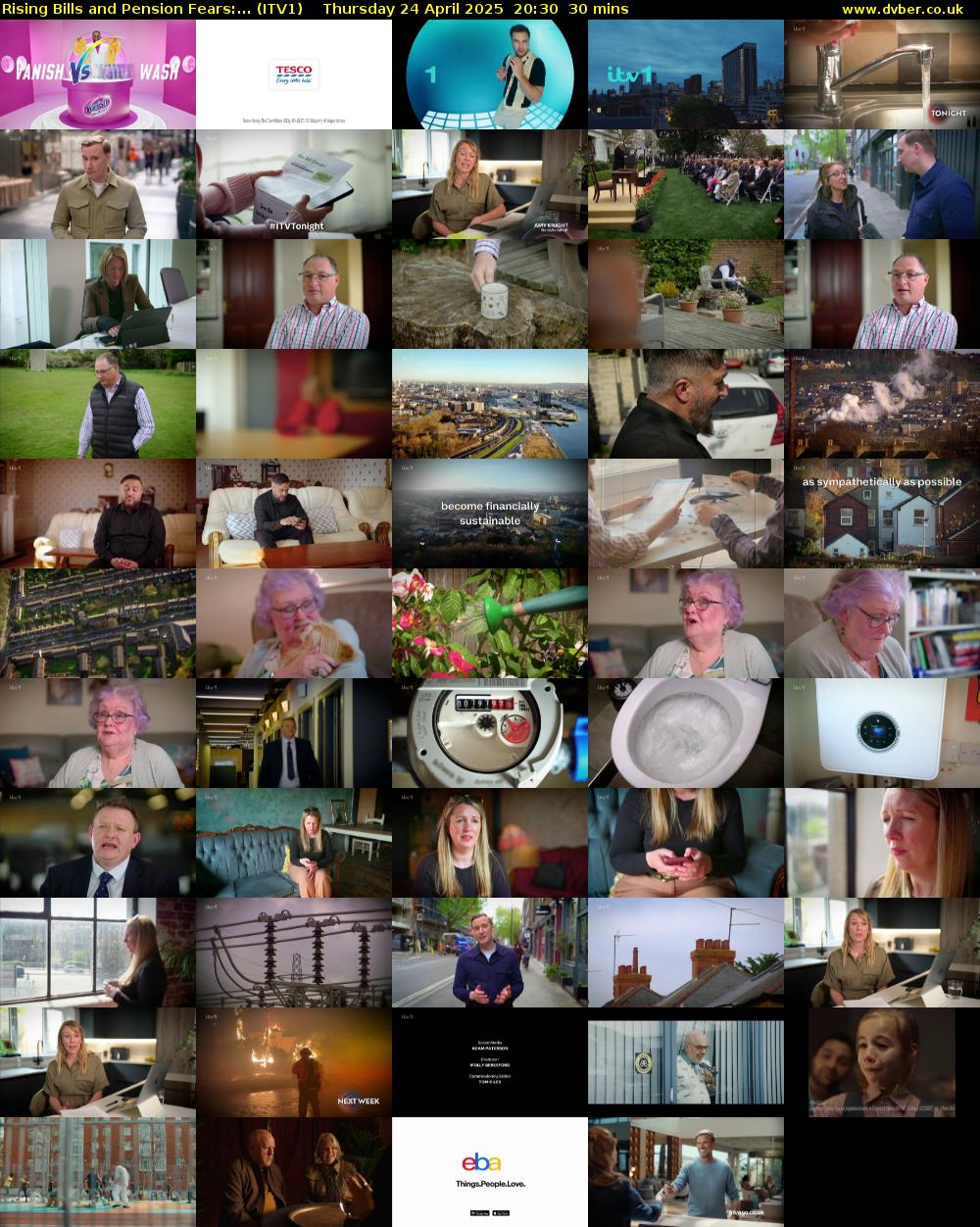 Rising Bills and Pension Fears:... (ITV1) Thursday 24 April 2025 20:30 - 21:00