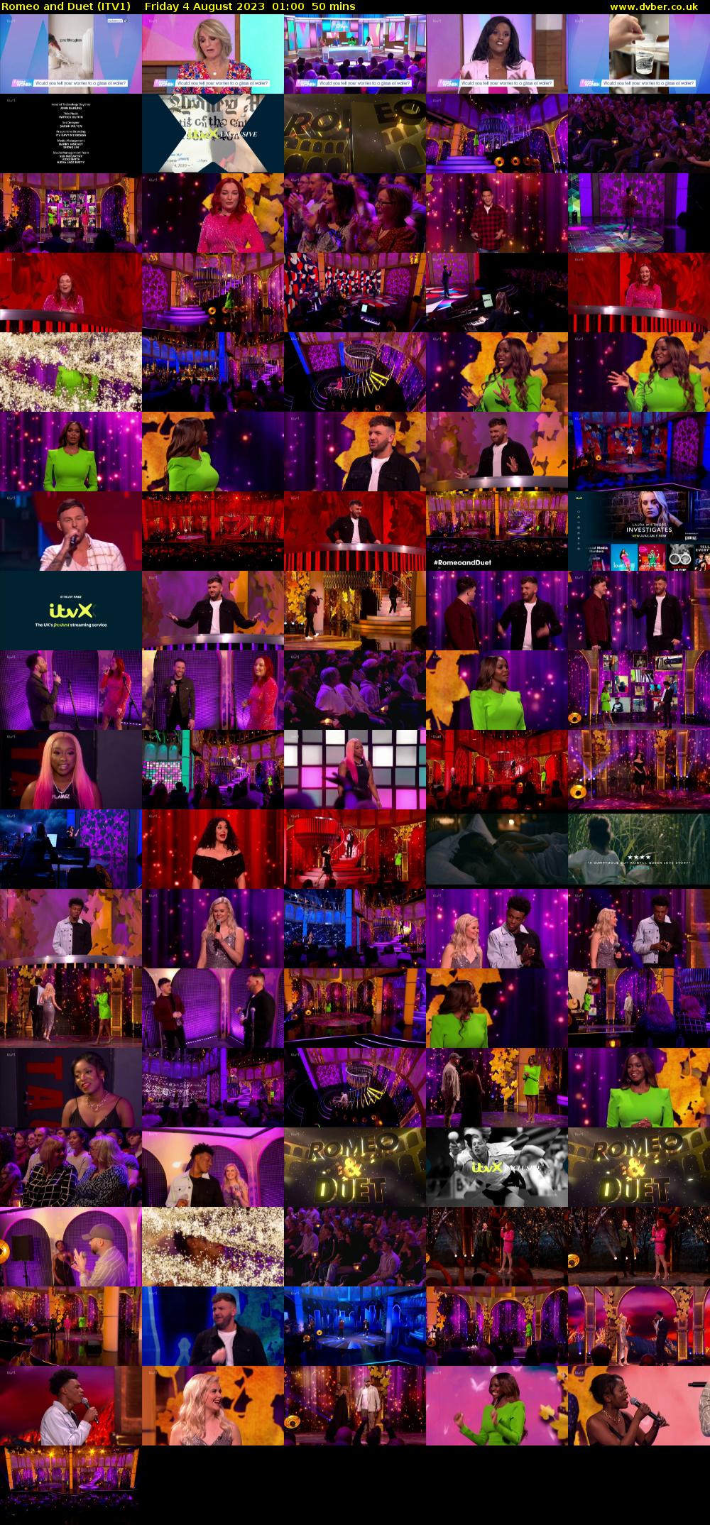 Romeo and Duet (ITV1) Friday 4 August 2023 01:00 - 01:50