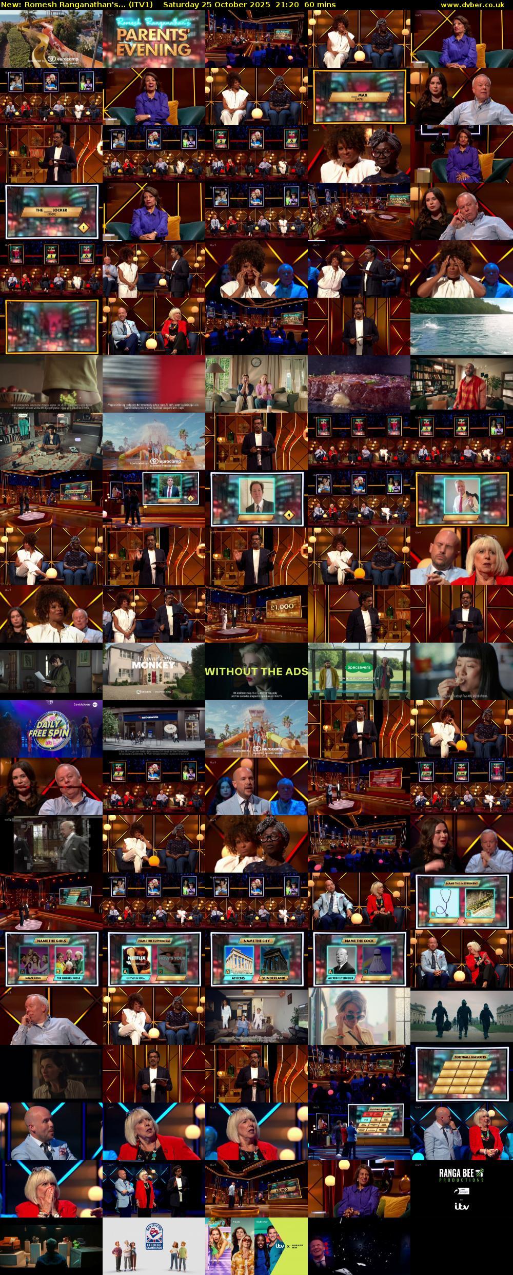 Romesh Ranganathan's... (ITV1) Saturday 25 October 2025 21:20 - 22:20