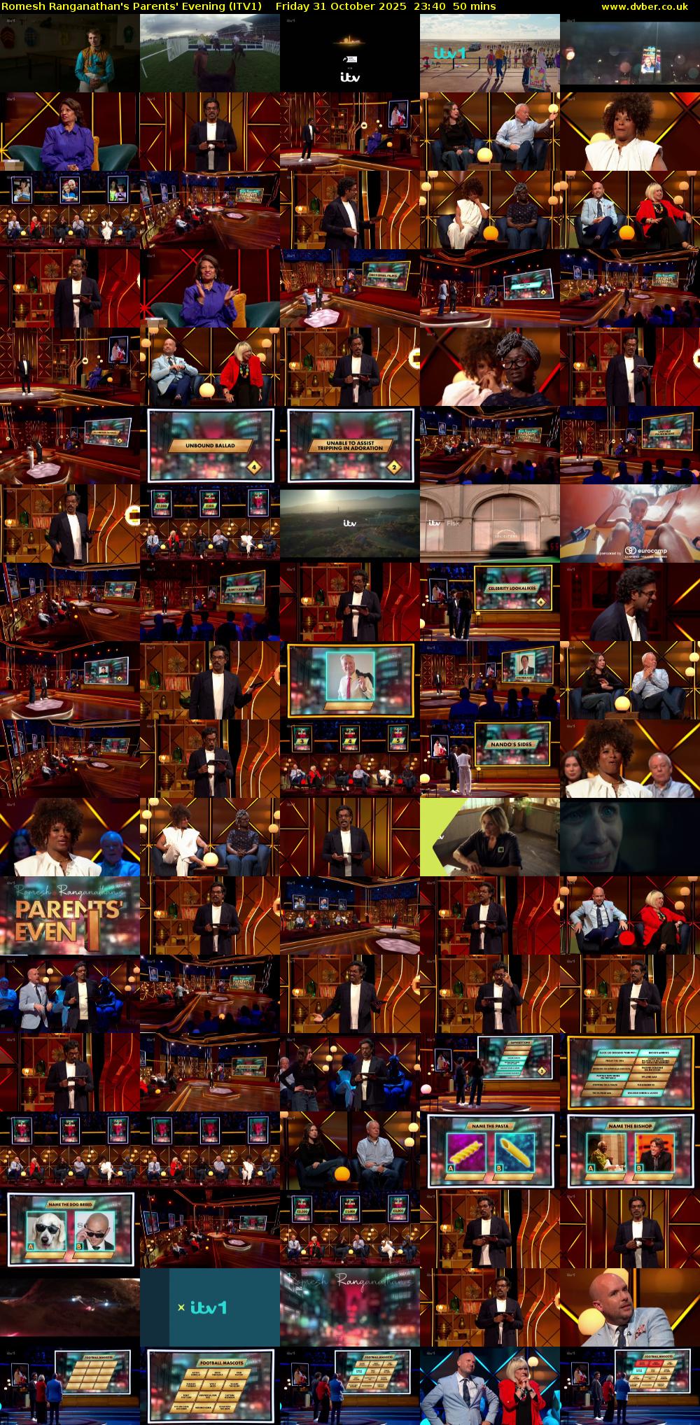 Romesh Ranganathan's Parents' Evening (ITV1) Friday 31 October 2025 23:40 - 00:30