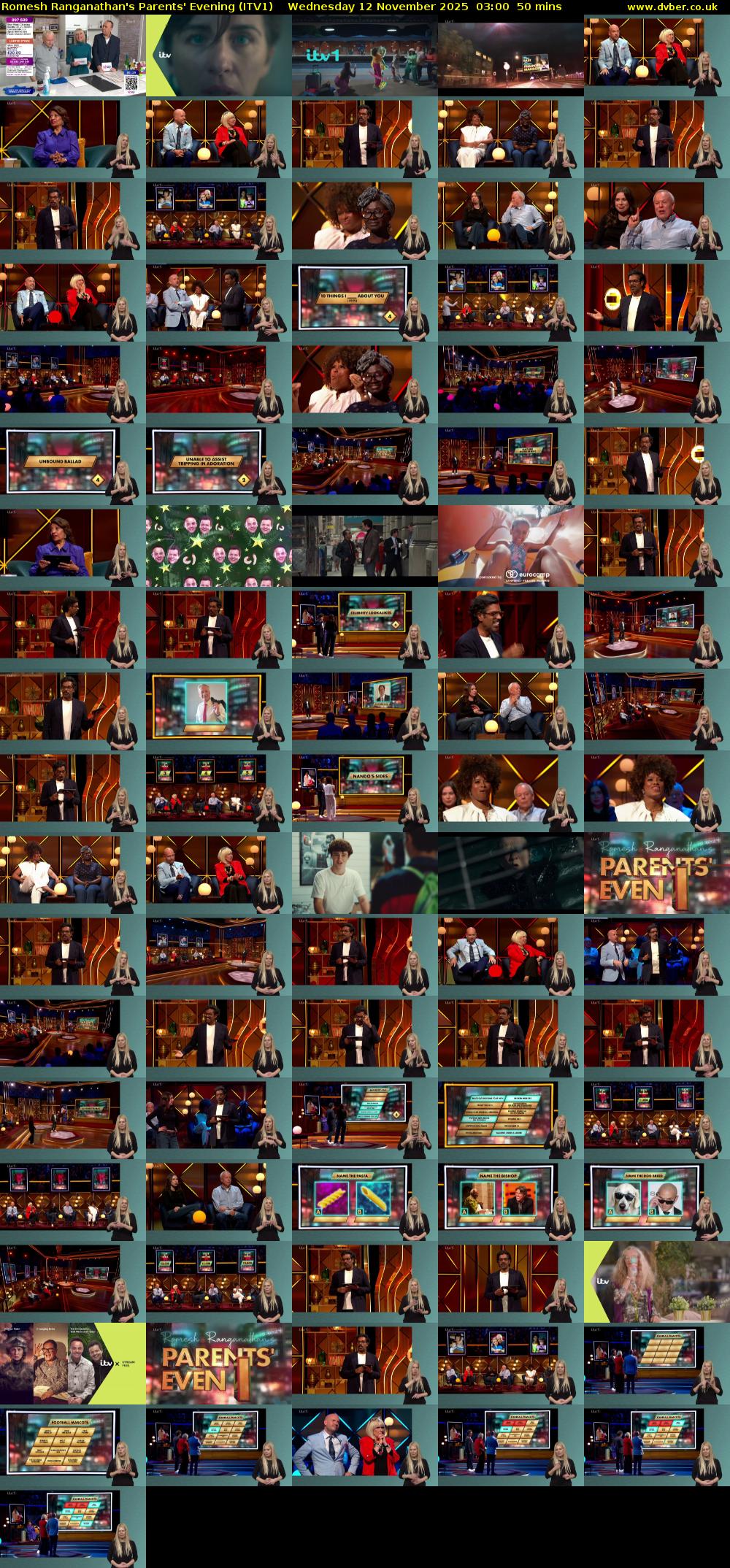 Romesh Ranganathan's Parents' Evening (ITV1) Wednesday 12 November 2025 03:00 - 03:50