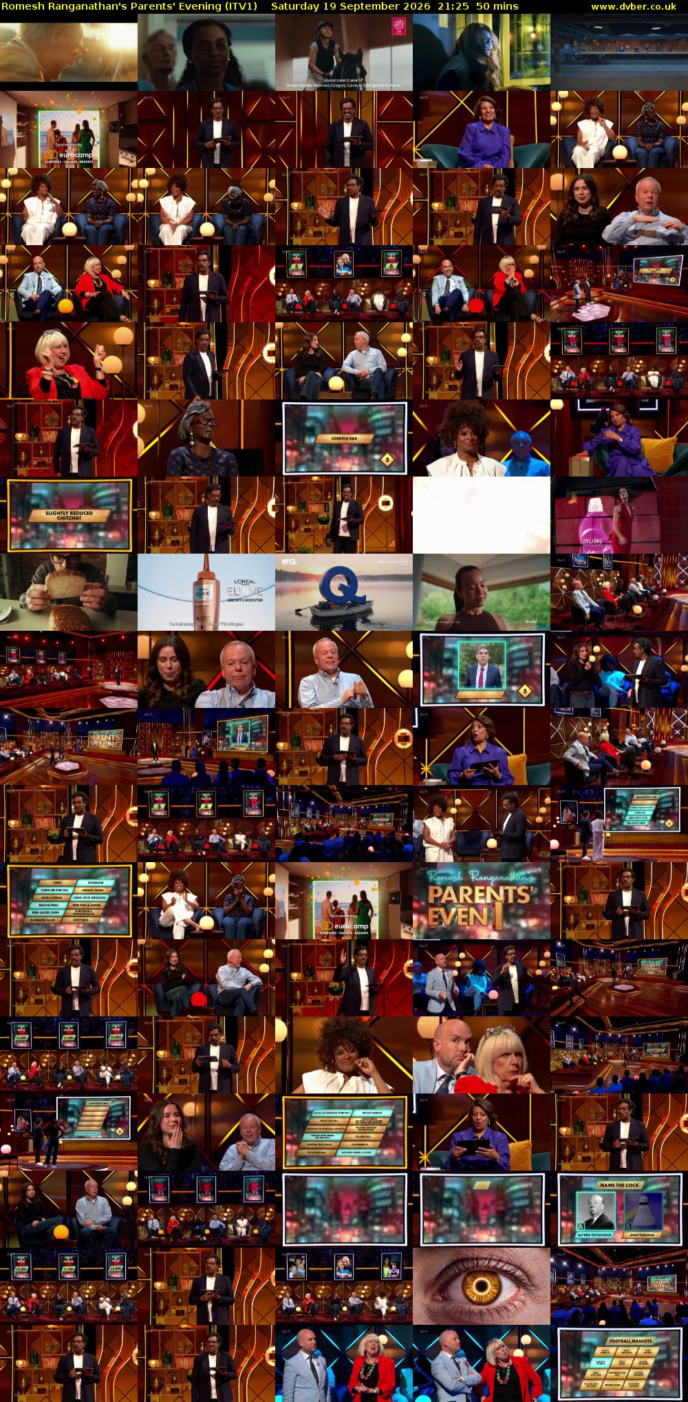 Romesh Ranganathan's Parents' Evening (ITV1) Saturday 19 September 2026 21:25 - 22:15