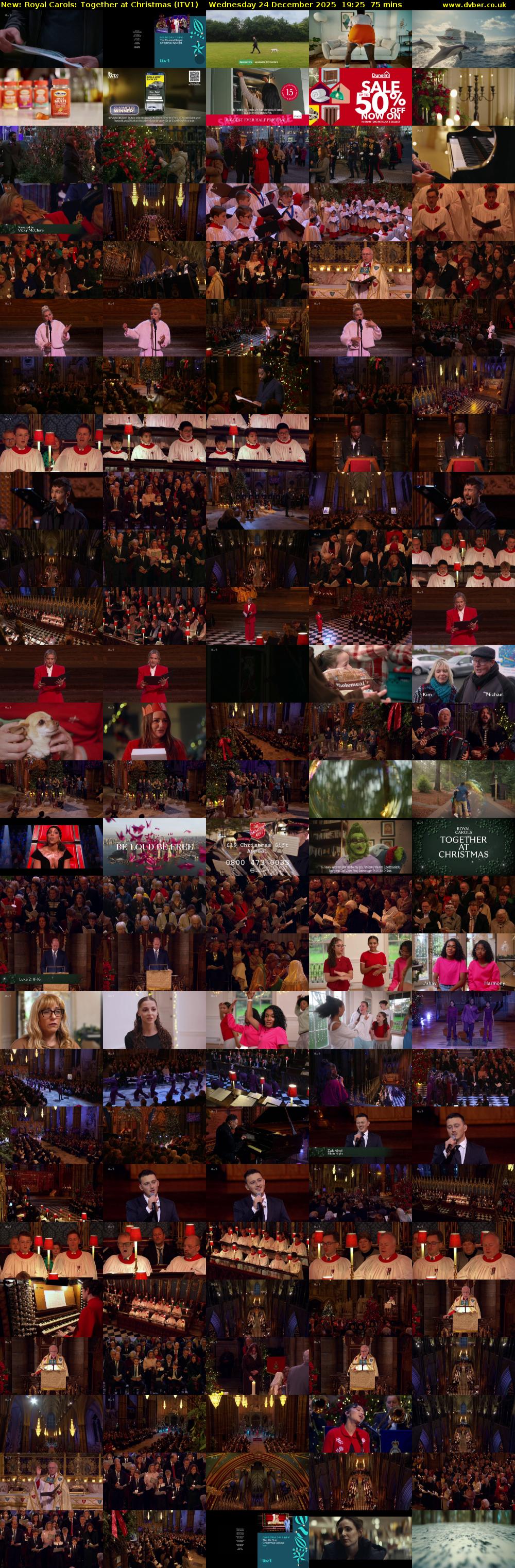 Royal Carols: Together at Christmas (ITV1) Wednesday 24 December 2025 19:25 - 20:40