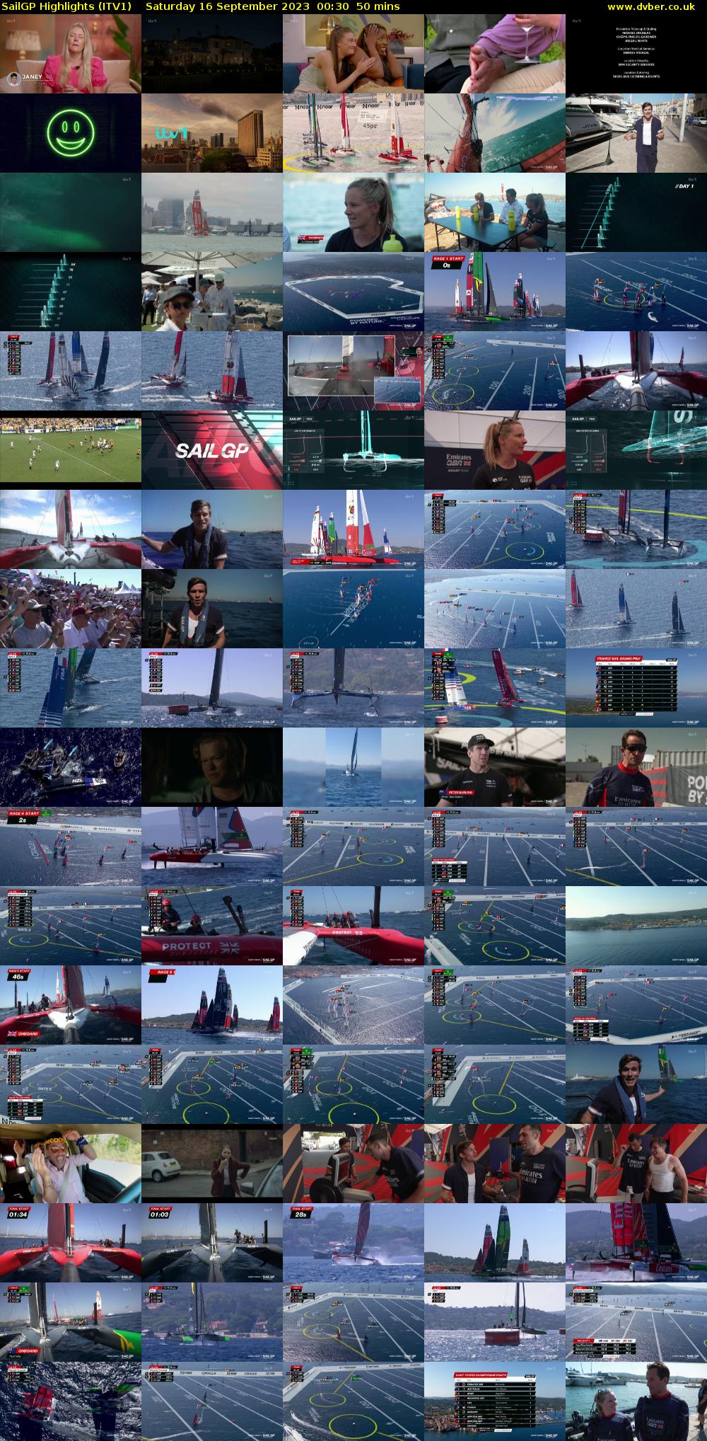 SailGP Highlights (ITV1) Saturday 16 September 2023 00:30 - 01:20