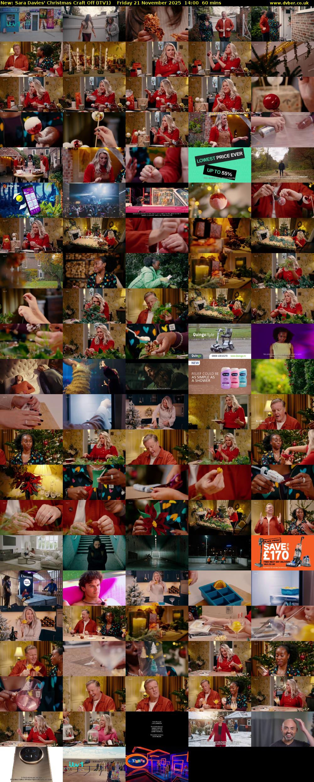 Sara Davies' Christmas Craft Off (ITV1) Friday 21 November 2025 14:00 - 15:00