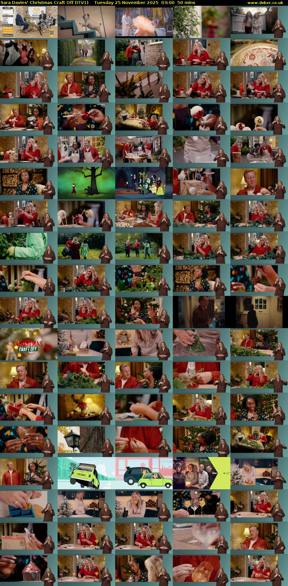 Sara Davies' Christmas Craft Off (ITV1) Tuesday 25 November 2025 03:00 - 03:50