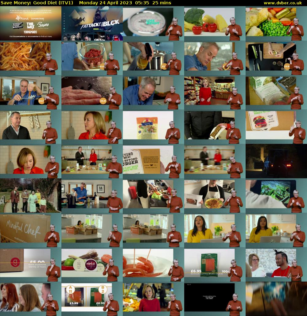 Save Money: Good Diet (ITV1) Monday 24 April 2023 05:35 - 06:00