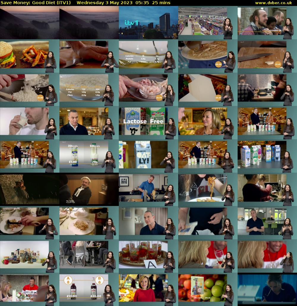 Save Money: Good Diet (ITV1) Wednesday 3 May 2023 05:35 - 06:00