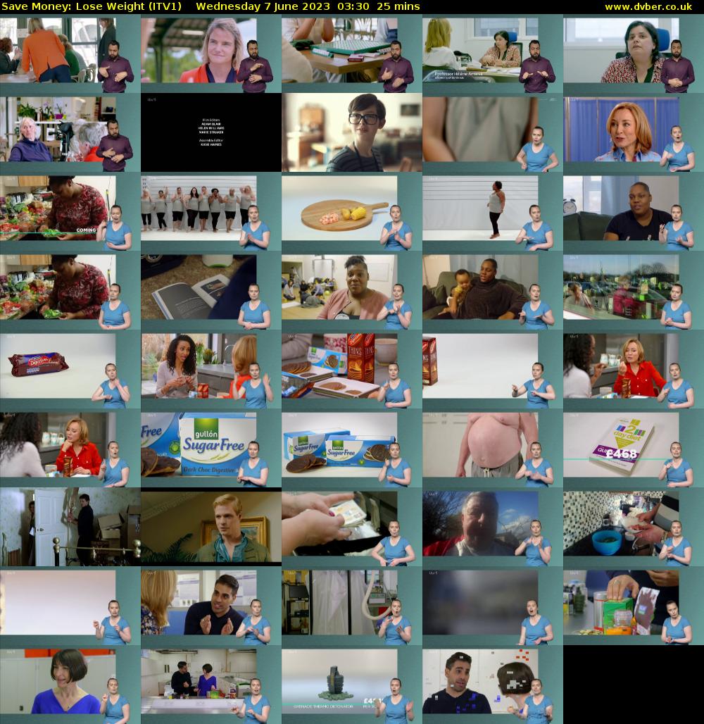 Save Money: Lose Weight (ITV1) Wednesday 7 June 2023 03:30 - 03:55