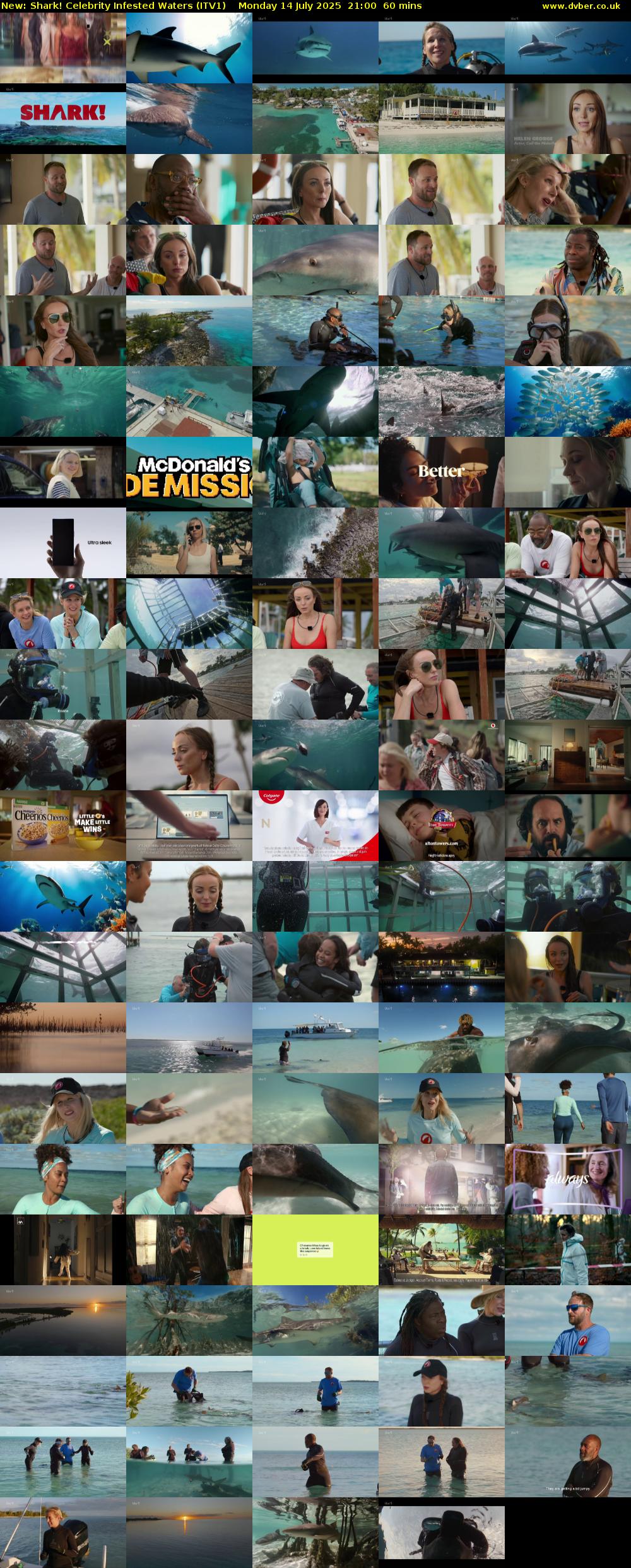Shark! Celebrity Infested Waters (ITV1) Monday 14 July 2025 21:00 - 22:00