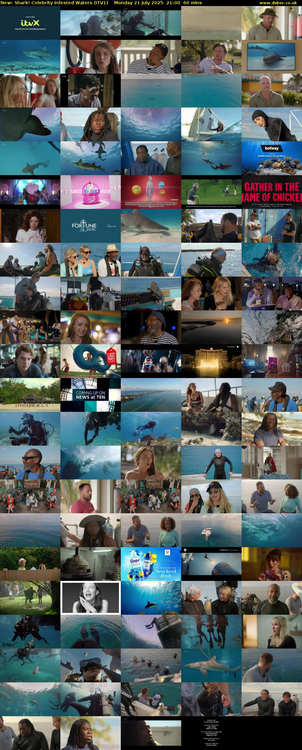 Shark! Celebrity Infested Waters (ITV1) Monday 21 July 2025 21:00 - 22:00