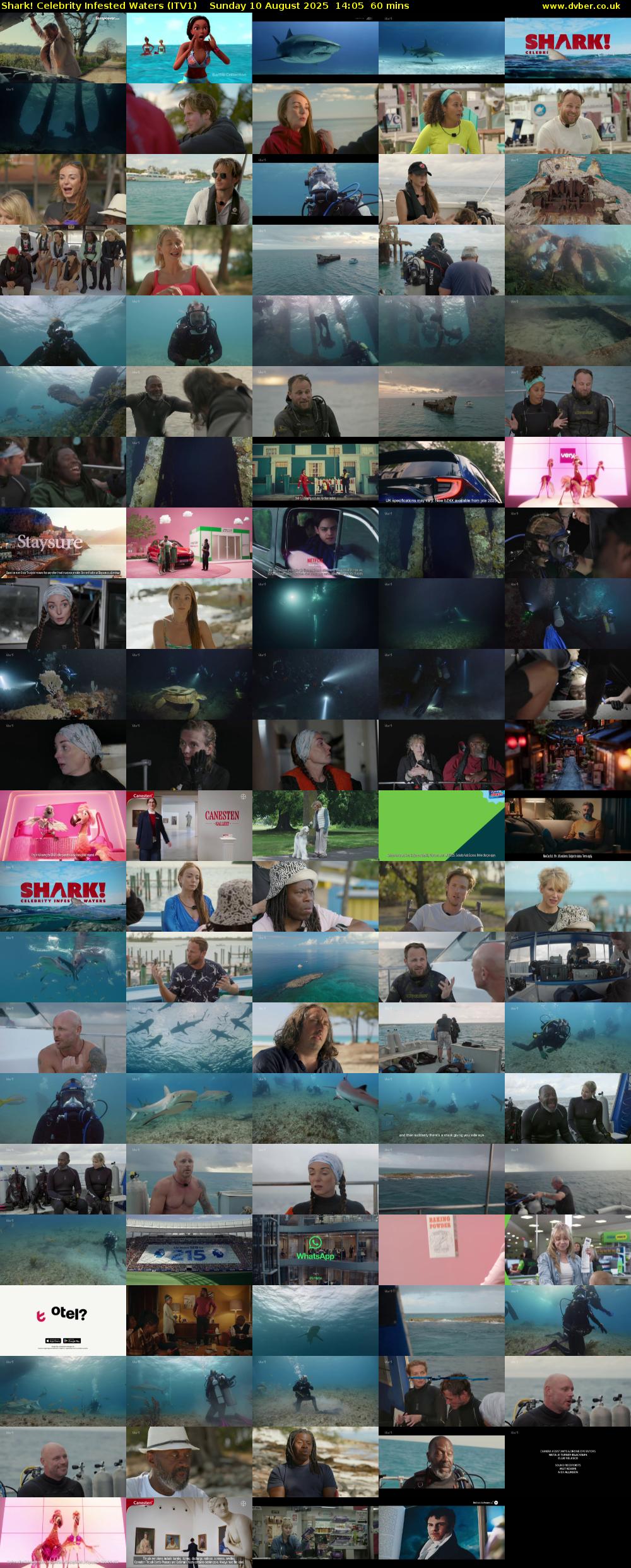 Shark! Celebrity Infested Waters (ITV1) Sunday 10 August 2025 14:05 - 15:05