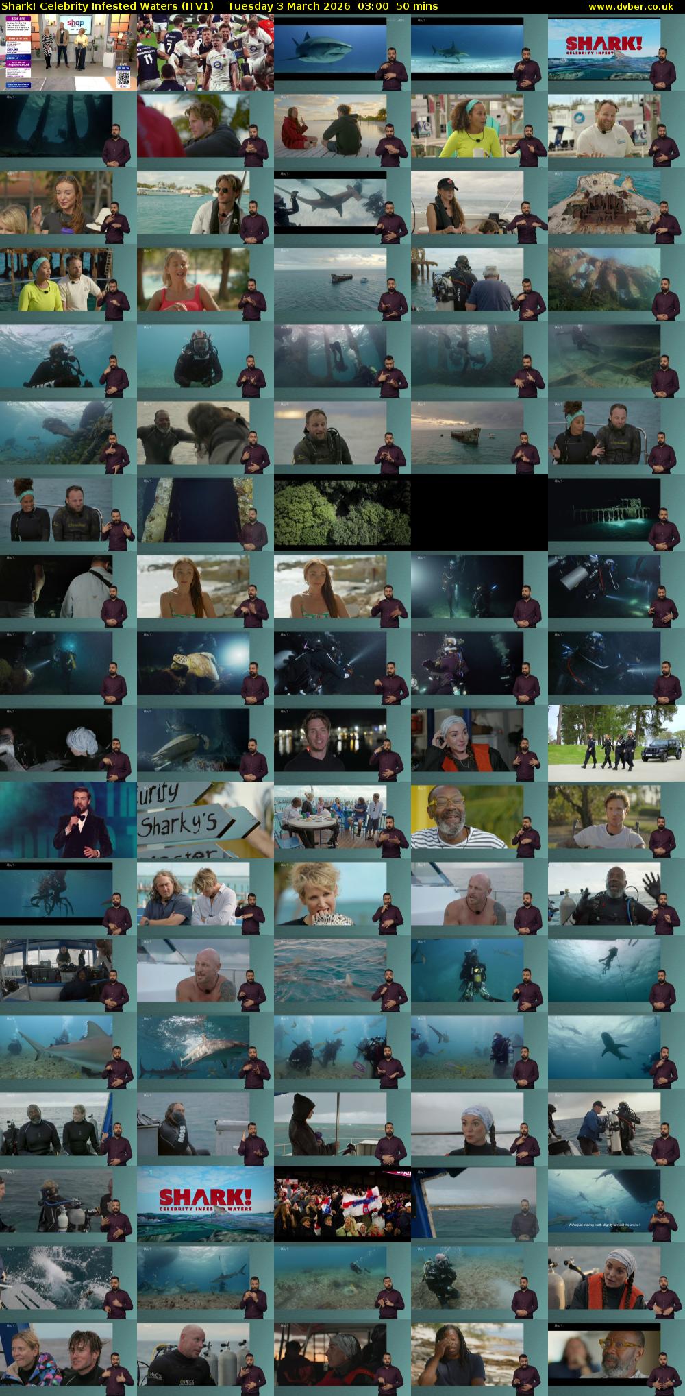 Shark! Celebrity Infested Waters (ITV1) Tuesday 3 March 2026 03:00 - 03:50