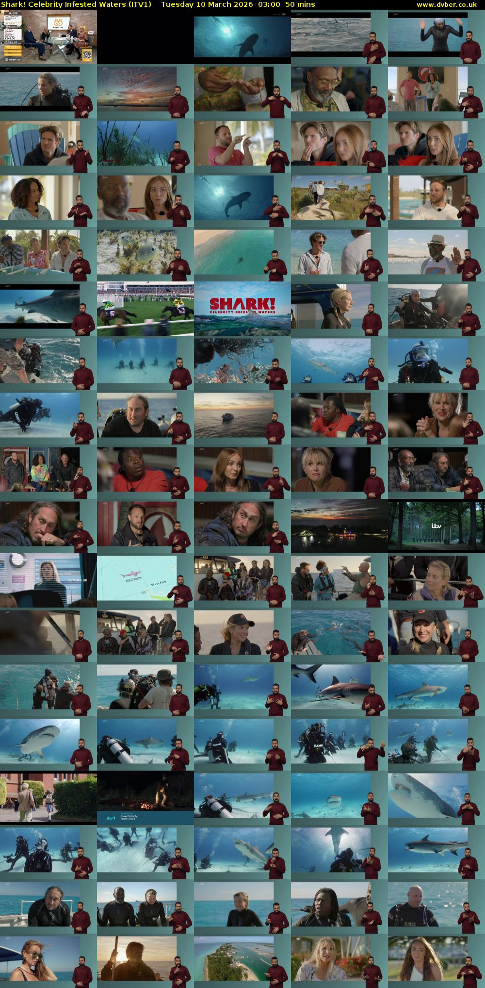 Shark! Celebrity Infested Waters (ITV1) Tuesday 10 March 2026 03:00 - 03:50