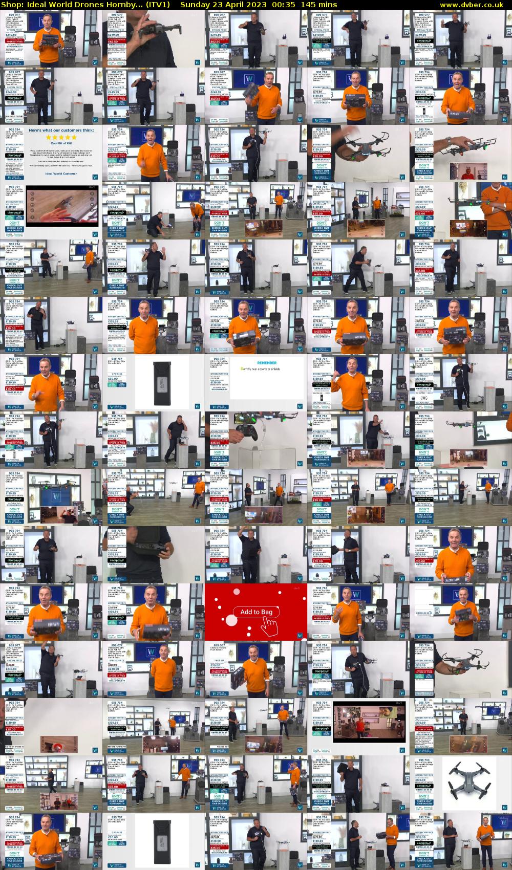 Shop: Ideal World Drones Hornby... (ITV1) Sunday 23 April 2023 00:35 - 03:00