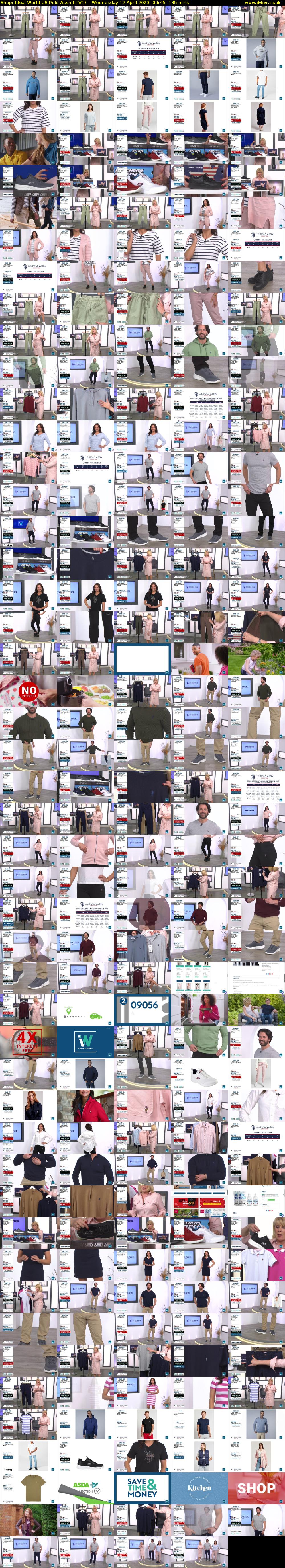 Shop: Ideal World US Polo Assn (ITV1) Wednesday 12 April 2023 00:45 - 03:00