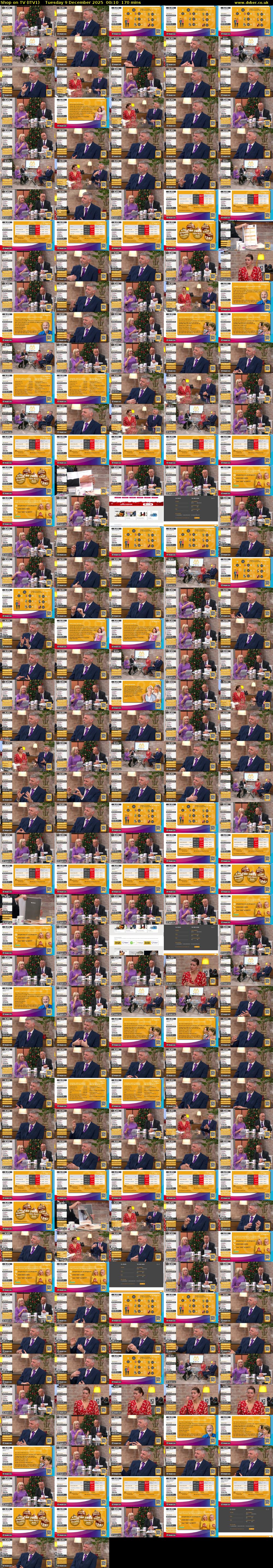 Shop on TV (ITV1) Tuesday 9 December 2025 00:10 - 03:00