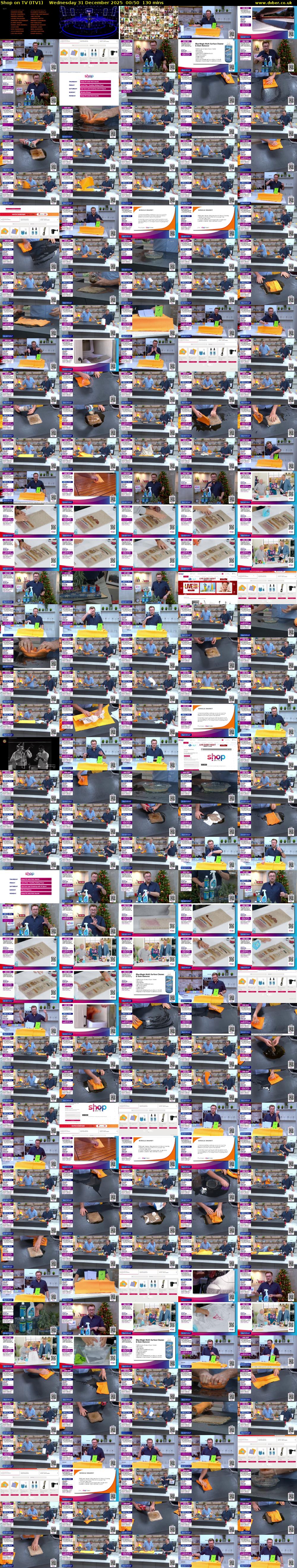 Shop on TV (ITV1) Wednesday 31 December 2025 00:50 - 03:00