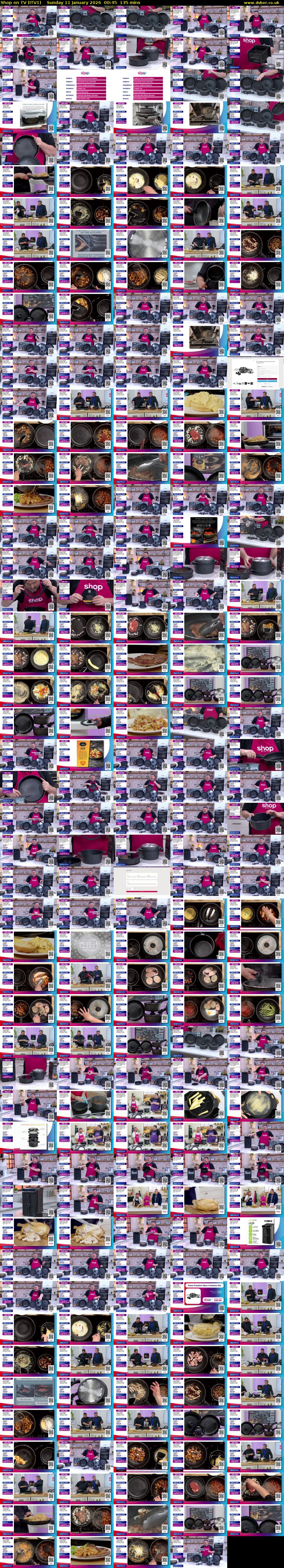 Shop on TV (ITV1) Sunday 11 January 2026 00:45 - 03:00