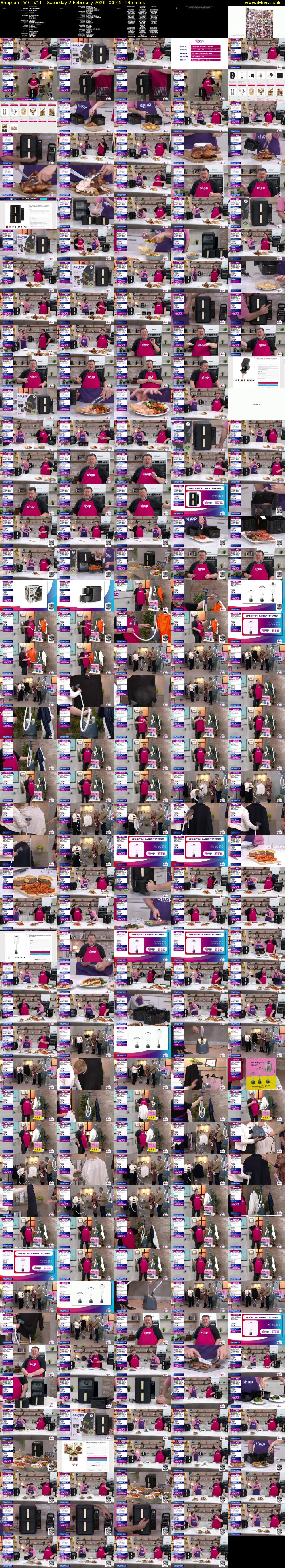 Shop on TV (ITV1) Saturday 7 February 2026 00:45 - 03:00