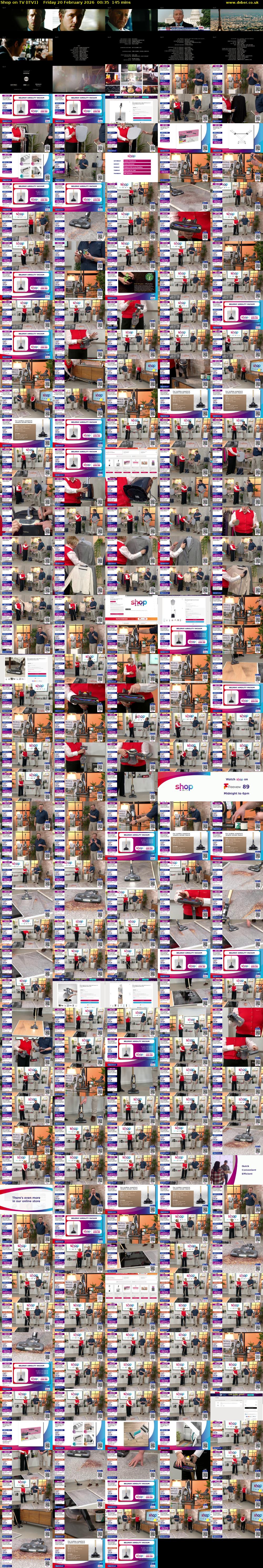 Shop on TV (ITV1) Friday 20 February 2026 00:35 - 03:00