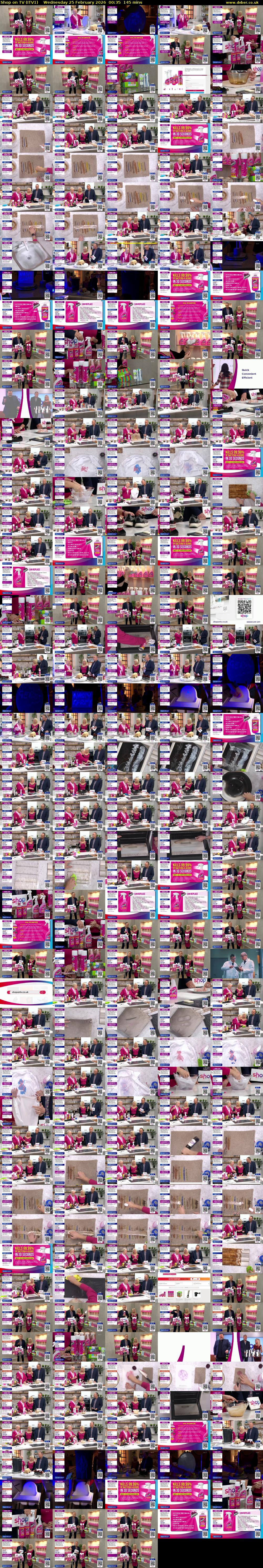 Shop on TV (ITV1) Wednesday 25 February 2026 00:35 - 03:00