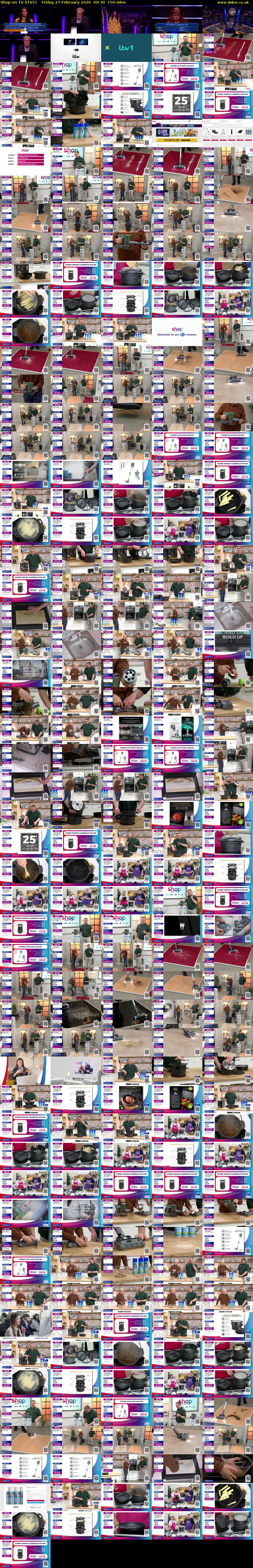 Shop on TV (ITV1) Friday 27 February 2026 00:30 - 03:00