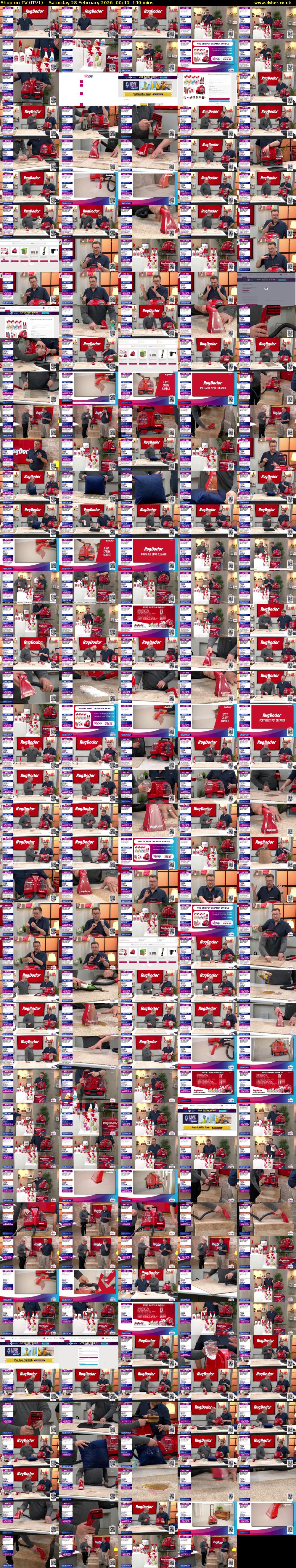 Shop on TV (ITV1) Saturday 28 February 2026 00:40 - 03:00